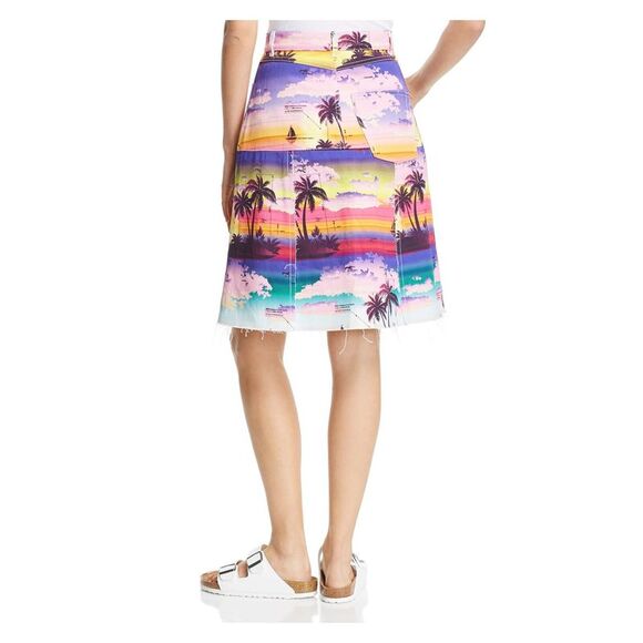 KSENIA SCHNAIDER Womens Purple Printed Above The Knee A-Line Skirt Size: XS - Picture 2 of 2